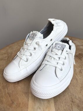 Converse Chuck Taylor All Star Shoreline White Jaquard Size 9 Slip On Sneakers